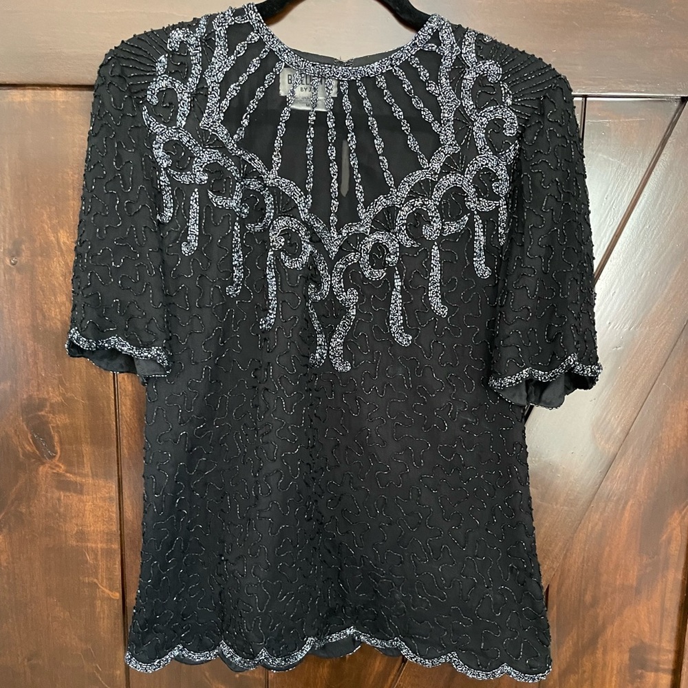 Vintage Brilliante by J.A. Beaded Blouse